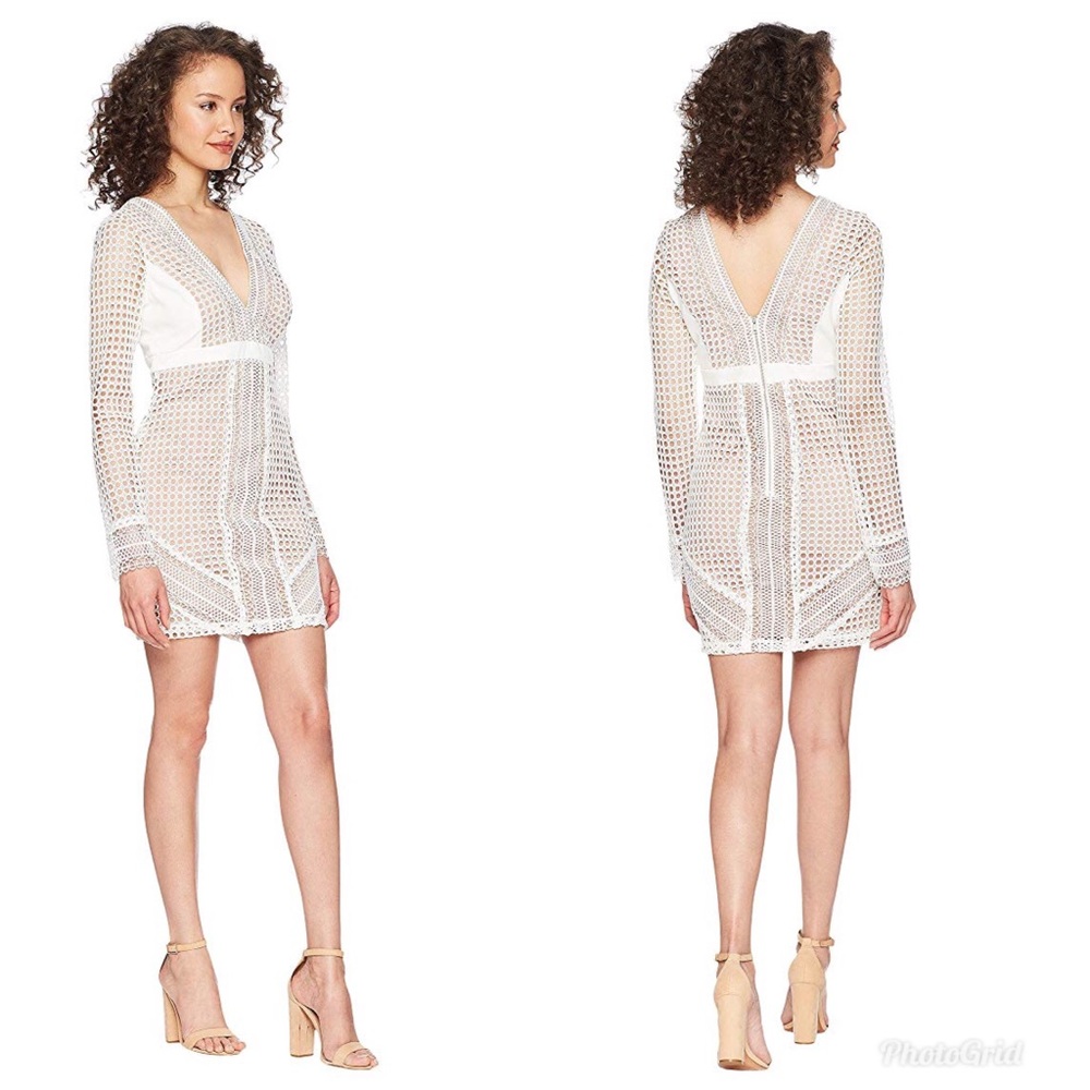 NWOT Bardot Clio Panelled Lace Dress in Ivory